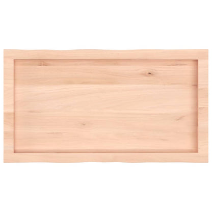 vidaXL Tischplatte 80x40x(2-4) cm Massivholz Unbehandelt Baumkante