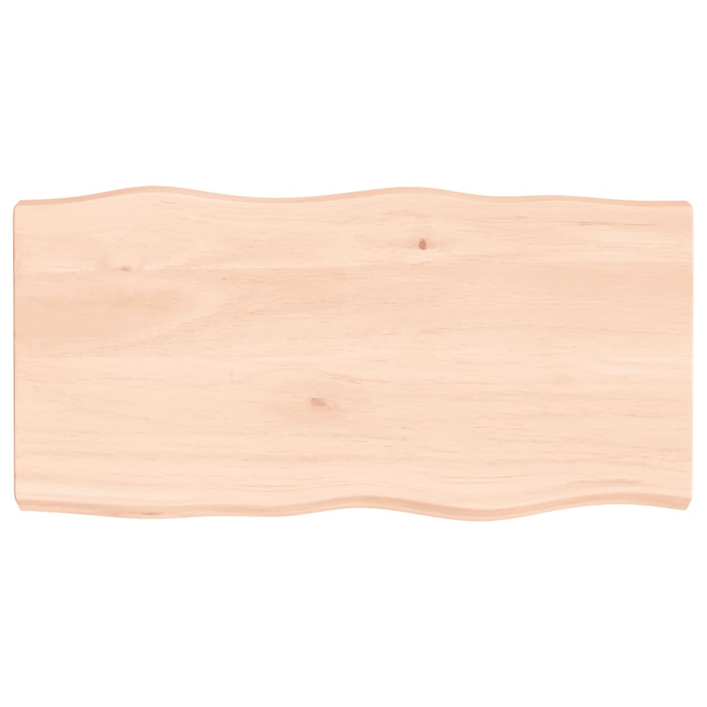 vidaXL Tischplatte 80x40x(2-6) cm Massivholz Unbehandelt Baumkante