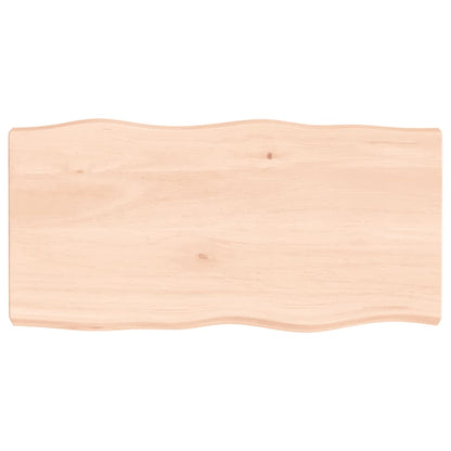 vidaXL Tischplatte 80x40x(2-6) cm Massivholz Unbehandelt Baumkante