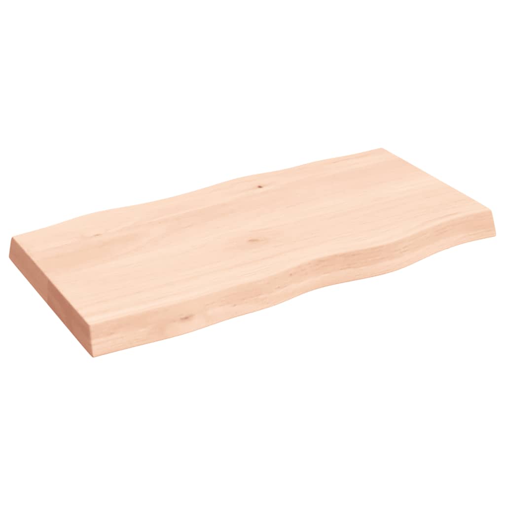 vidaXL Tischplatte 80x40x(2-6) cm Massivholz Unbehandelt Baumkante