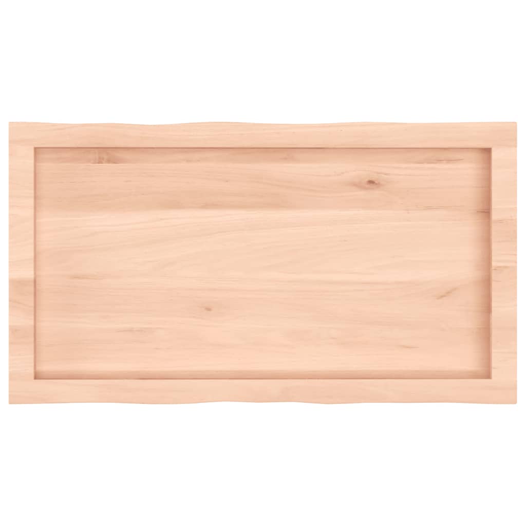 vidaXL Tischplatte 80x40x(2-6) cm Massivholz Unbehandelt Baumkante
