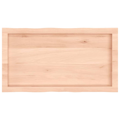 vidaXL Tischplatte 80x40x(2-6) cm Massivholz Unbehandelt Baumkante