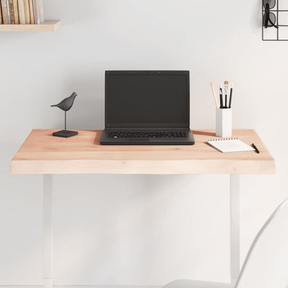 vidaXL Tischplatte 80x40x(2-6) cm Massivholz Unbehandelt Baumkante