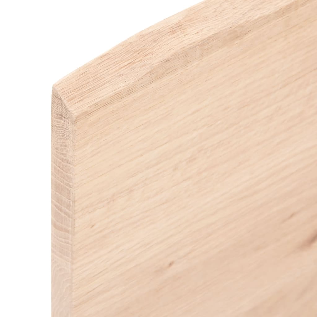 vidaXL Tischplatte 80x60x2 cm Massivholz Eiche Unbehandelt Baumkante