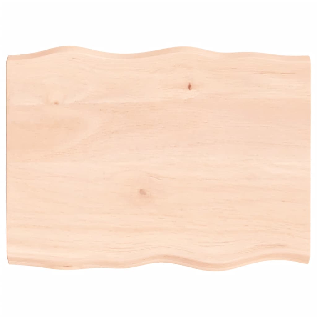 vidaXL Tischplatte 80x60x(2-4) cm Massivholz Unbehandelt Baumkante