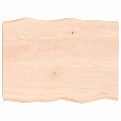 vidaXL Tischplatte 80x60x(2-4) cm Massivholz Unbehandelt Baumkante