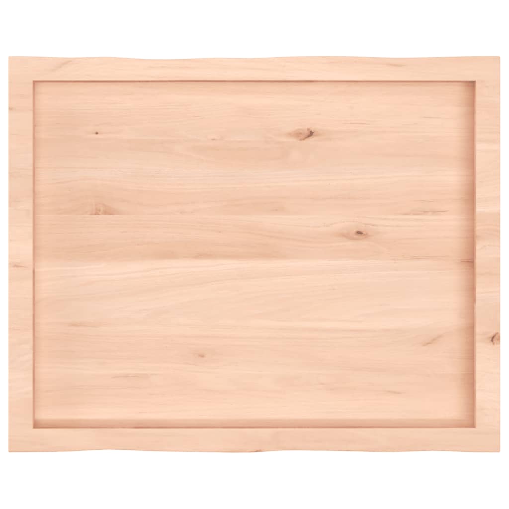 vidaXL Tischplatte 80x60x(2-4) cm Massivholz Unbehandelt Baumkante