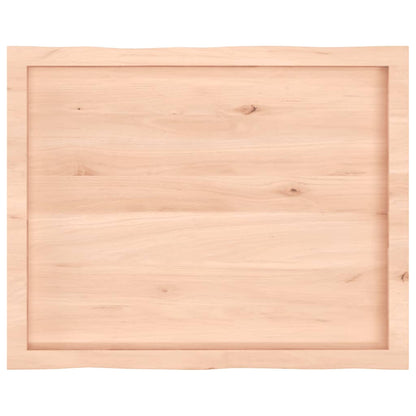 vidaXL Tischplatte 80x60x(2-4) cm Massivholz Unbehandelt Baumkante
