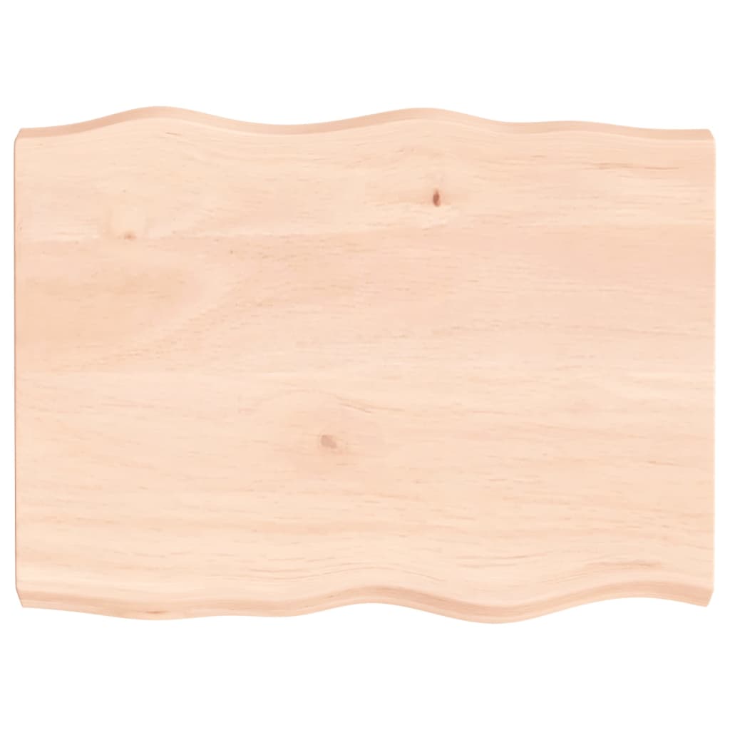 vidaXL Tischplatte 80x60x(2-6) cm Massivholz Unbehandelt Baumkante