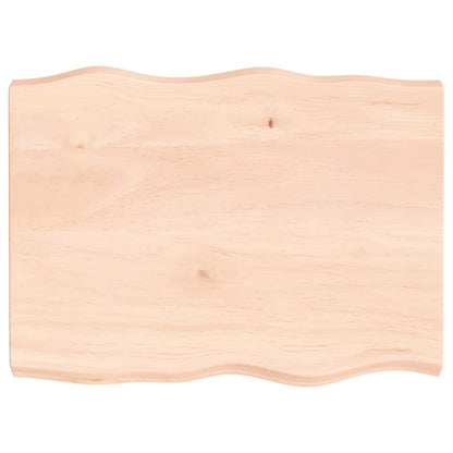 vidaXL Tischplatte 80x60x(2-6) cm Massivholz Unbehandelt Baumkante