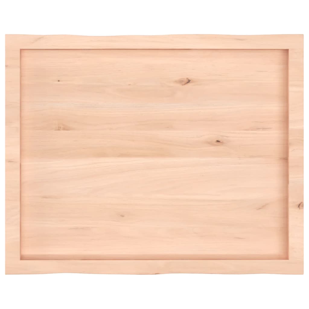 vidaXL Tischplatte 80x60x(2-6) cm Massivholz Unbehandelt Baumkante