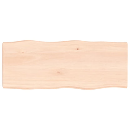 vidaXL Tischplatte 100x40x(2-4) cm Massivholz Unbehandelt Baumkante