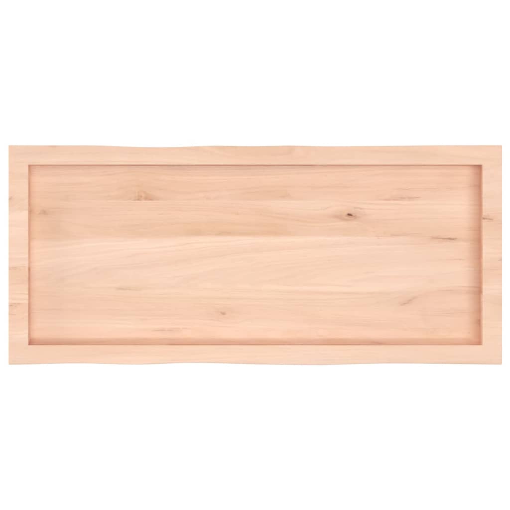 vidaXL Tischplatte 100x40x(2-4) cm Massivholz Unbehandelt Baumkante