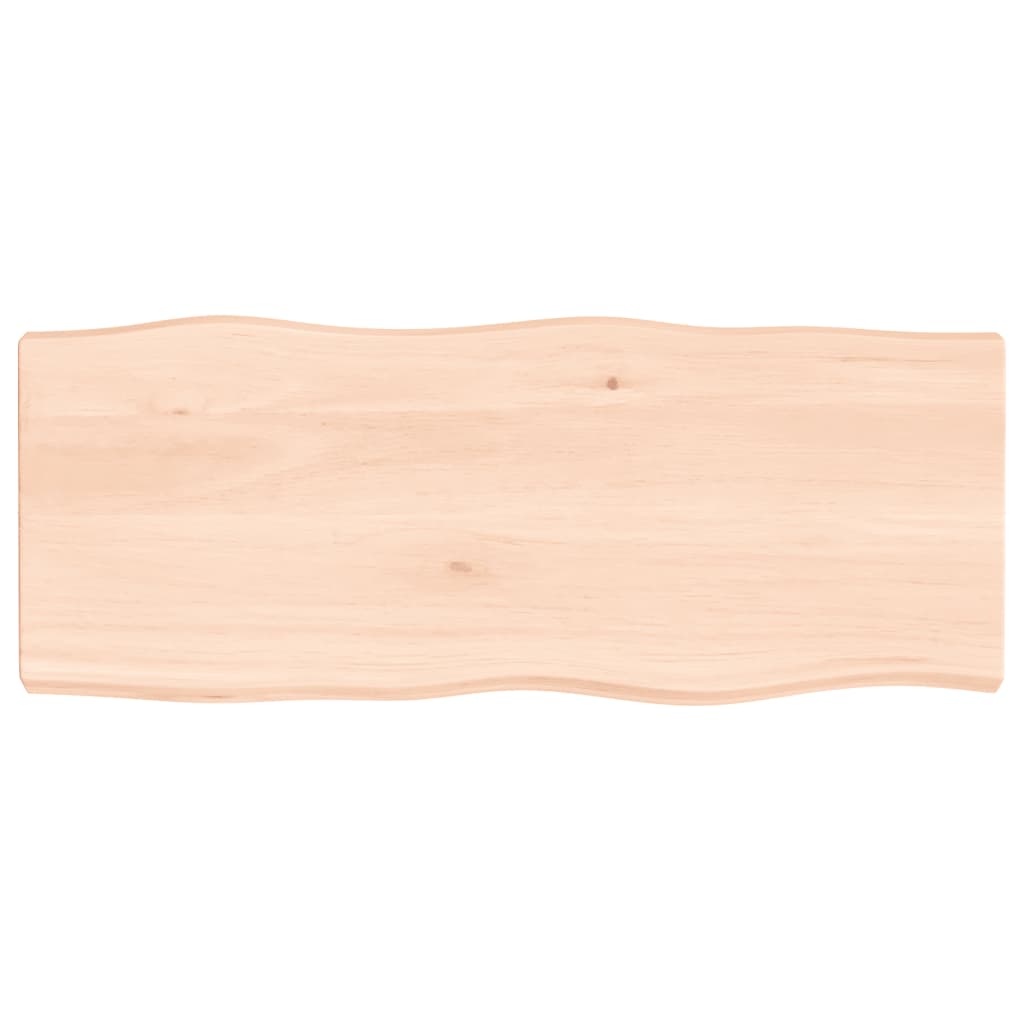 vidaXL Tischplatte 100x40x(2-6) cm Massivholz Unbehandelt Baumkante