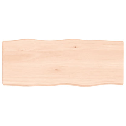 vidaXL Tischplatte 100x40x(2-6) cm Massivholz Unbehandelt Baumkante