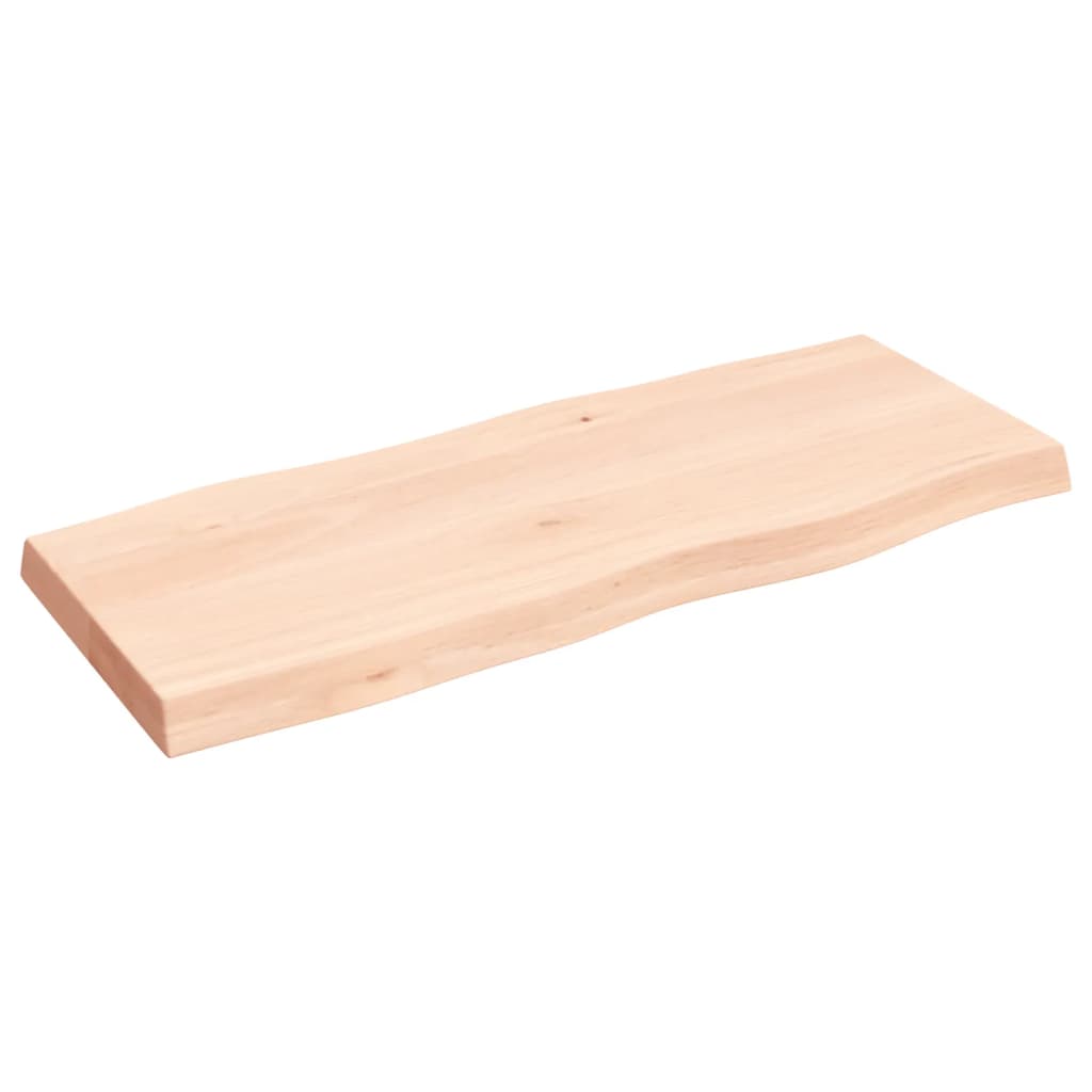 vidaXL Tischplatte 100x40x(2-6) cm Massivholz Unbehandelt Baumkante