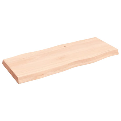 vidaXL Tischplatte 100x40x(2-6) cm Massivholz Unbehandelt Baumkante