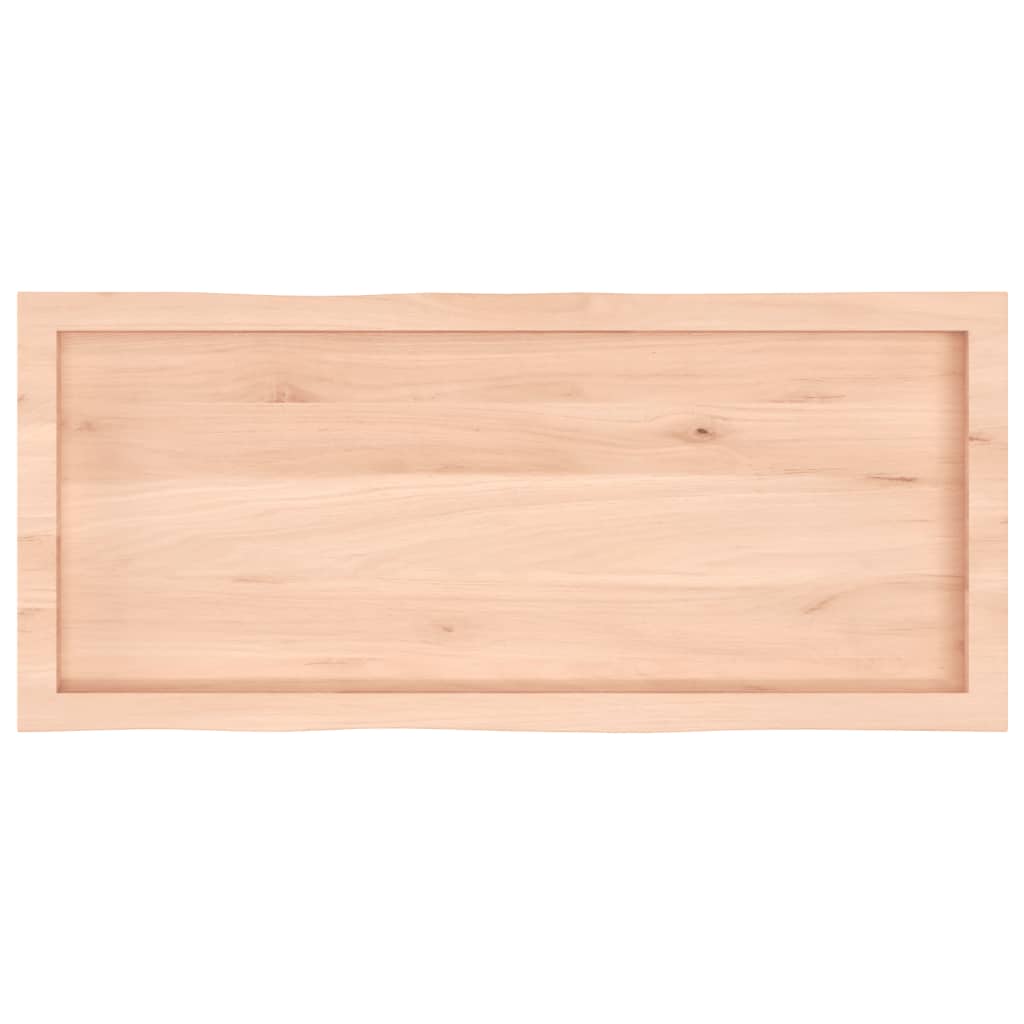 vidaXL Tischplatte 100x40x(2-6) cm Massivholz Unbehandelt Baumkante