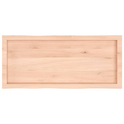 vidaXL Tischplatte 100x40x(2-6) cm Massivholz Unbehandelt Baumkante