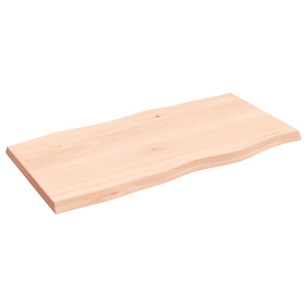 vidaXL Tischplatte 100x50x(2-4) cm Massivholz Unbehandelt Baumkante