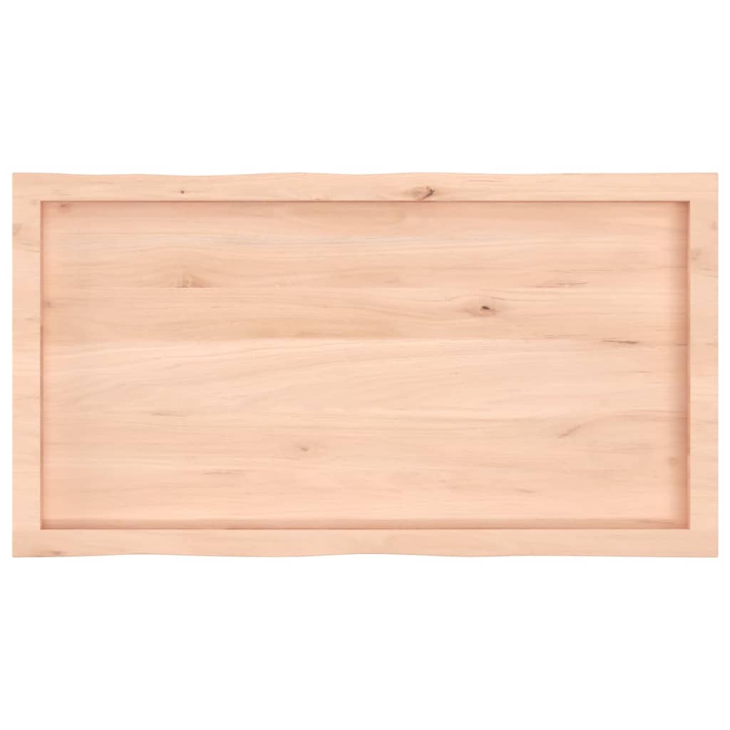 vidaXL Tischplatte 100x50x(2-4) cm Massivholz Unbehandelt Baumkante