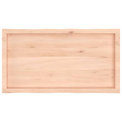 vidaXL Tischplatte 100x50x(2-4) cm Massivholz Unbehandelt Baumkante