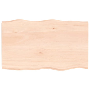vidaXL Tischplatte 100x60x(2-4) cm Massivholz Unbehandelt Baumkante