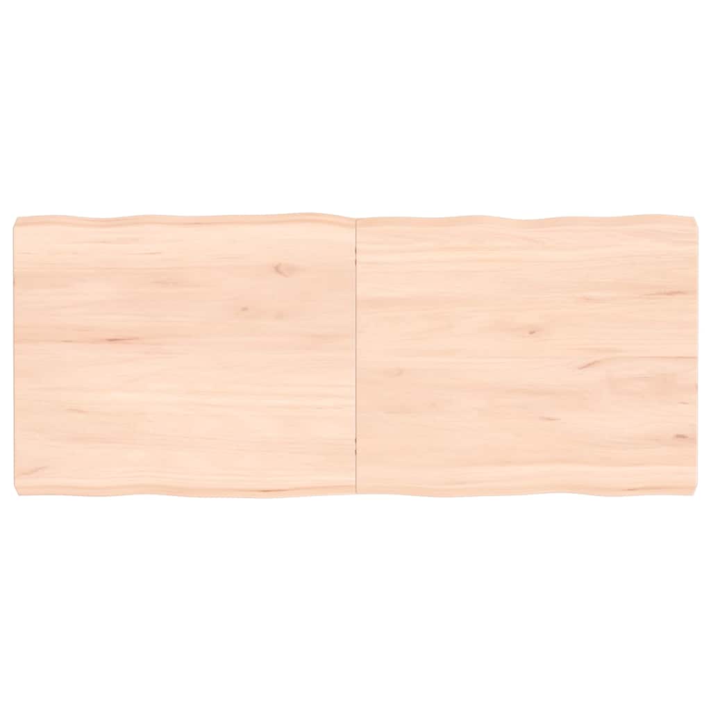 vidaXL Tischplatte 120x50x(2-6) cm Massivholz Unbehandelt Baumkante