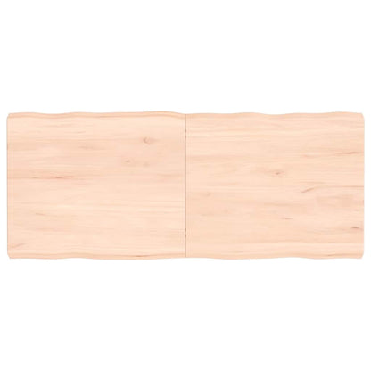 vidaXL Tischplatte 120x50x(2-6) cm Massivholz Unbehandelt Baumkante