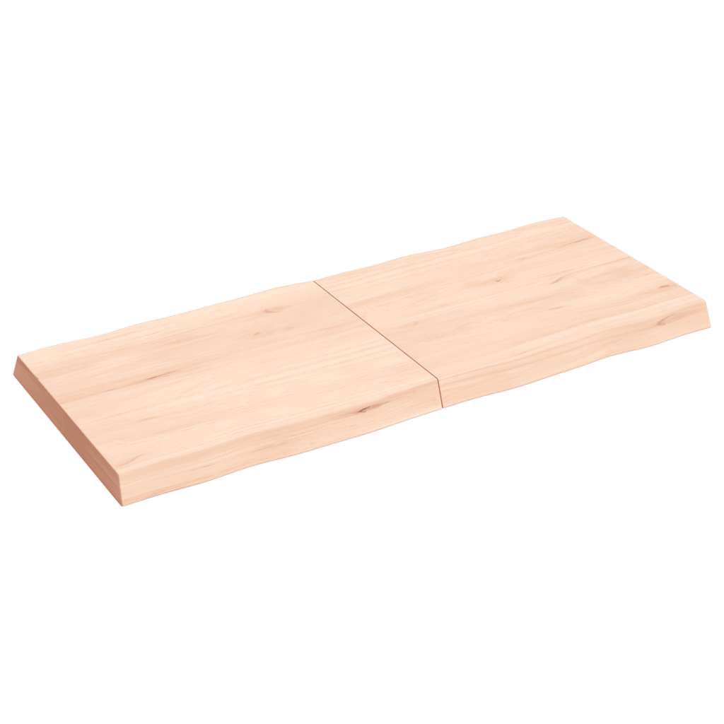 vidaXL Tischplatte 120x50x(2-6) cm Massivholz Unbehandelt Baumkante
