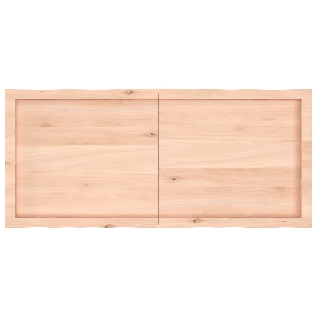 vidaXL Tischplatte 120x50x(2-6) cm Massivholz Unbehandelt Baumkante