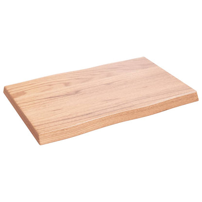 vidaXL Tischplatte 60x40x(2-4) cm Massivholz Behandelt Baumkante