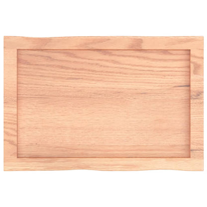 vidaXL Tischplatte 60x40x(2-6) cm Massivholz Behandelt Baumkante