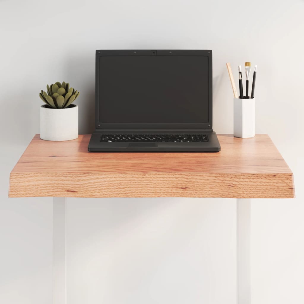 vidaXL Tischplatte 60x40x(2-6) cm Massivholz Behandelt Baumkante