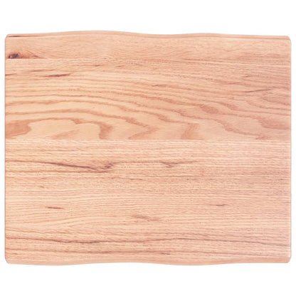 vidaXL Tischplatte 60x50x(2-4) cm Massivholz Behandelt Baumkante