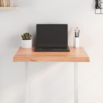 vidaXL Tischplatte 60x50x(2-4) cm Massivholz Behandelt Baumkante