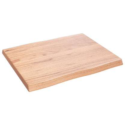 vidaXL Tischplatte 60x50x(2-4) cm Massivholz Behandelt Baumkante