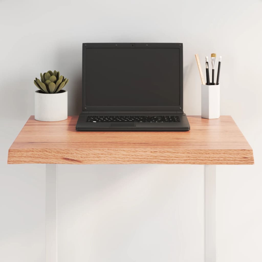 vidaXL Tischplatte 60x50x(2-4) cm Massivholz Behandelt Baumkante