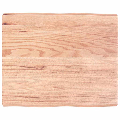 vidaXL Tischplatte 60x50x(2-6) cm Massivholz Behandelt Baumkante