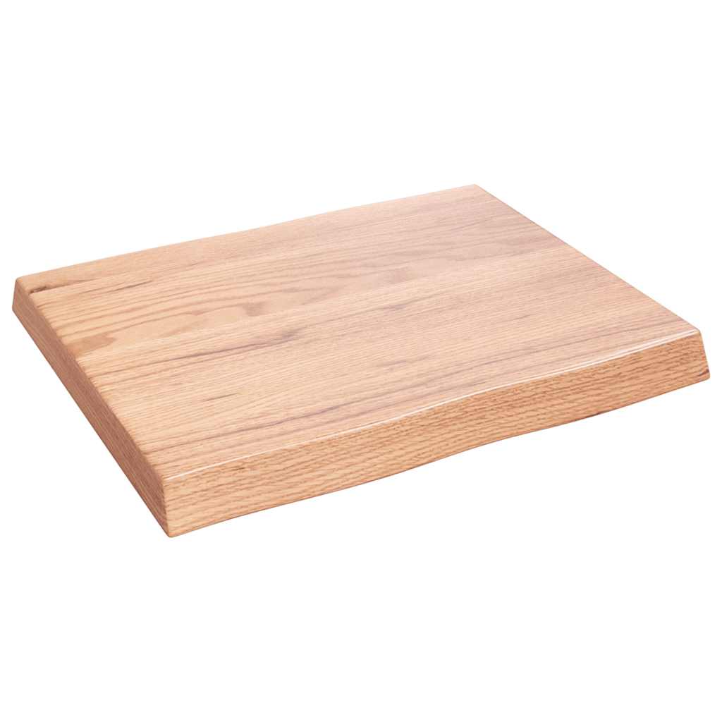 vidaXL Tischplatte 60x50x(2-6) cm Massivholz Behandelt Baumkante
