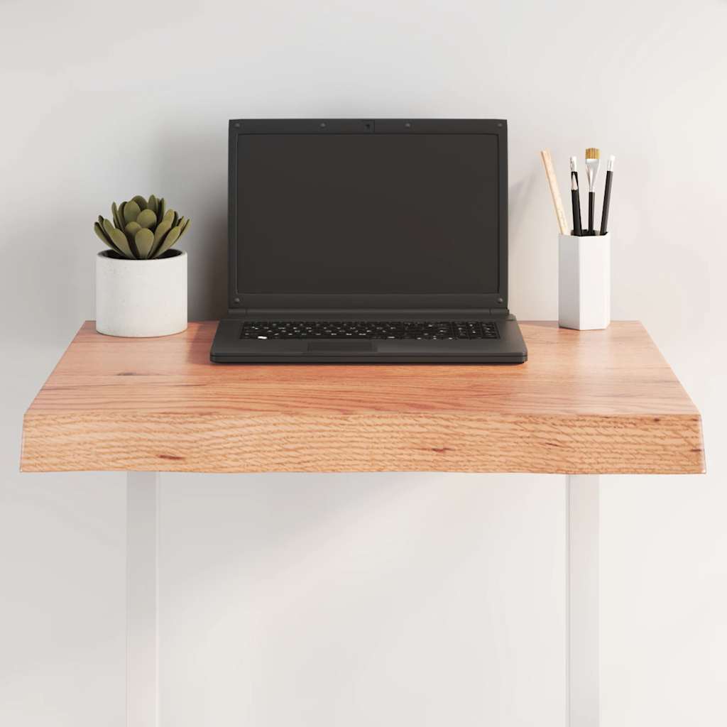 vidaXL Tischplatte 60x50x(2-6) cm Massivholz Behandelt Baumkante