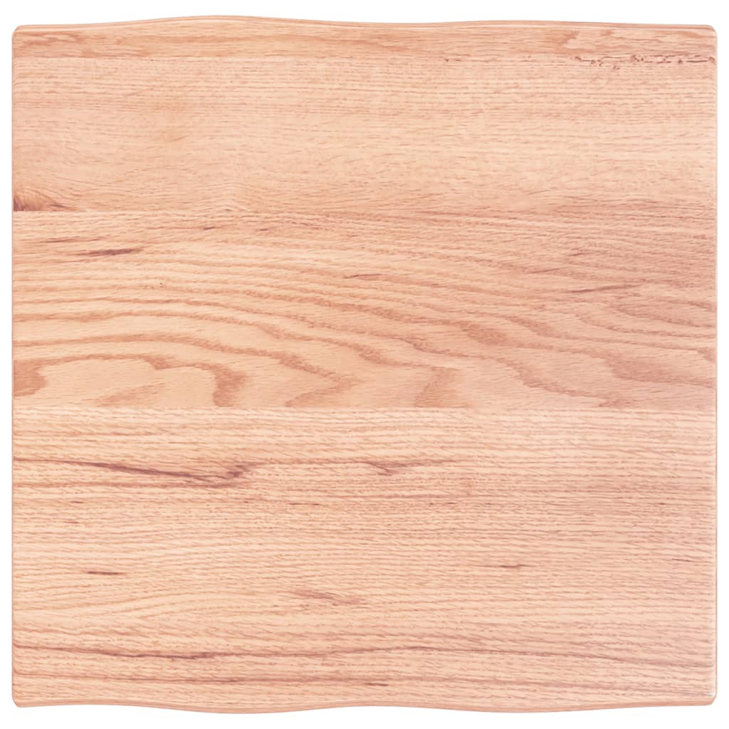 vidaXL Tischplatte 60x60x2 cm Massivholz Eiche Behandelt Baumkante
