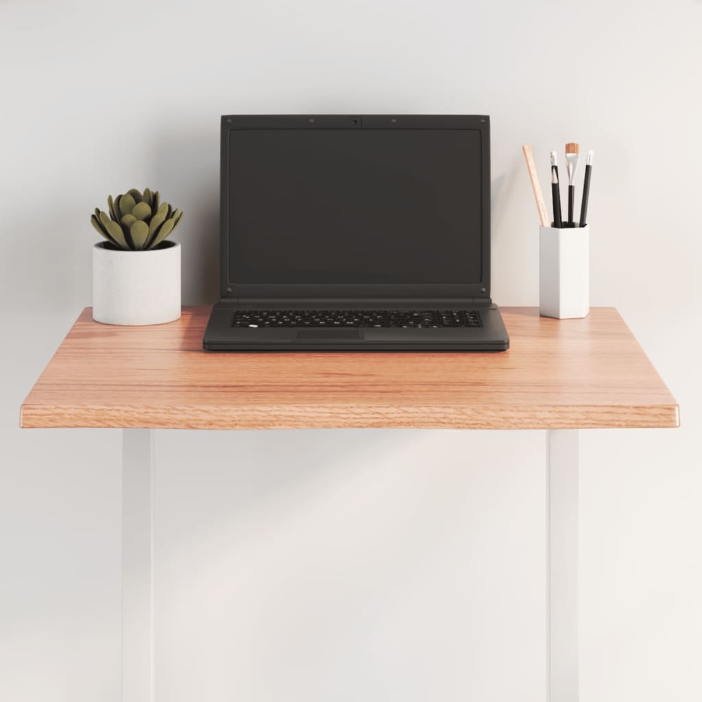 vidaXL Tischplatte 60x60x2 cm Massivholz Eiche Behandelt Baumkante