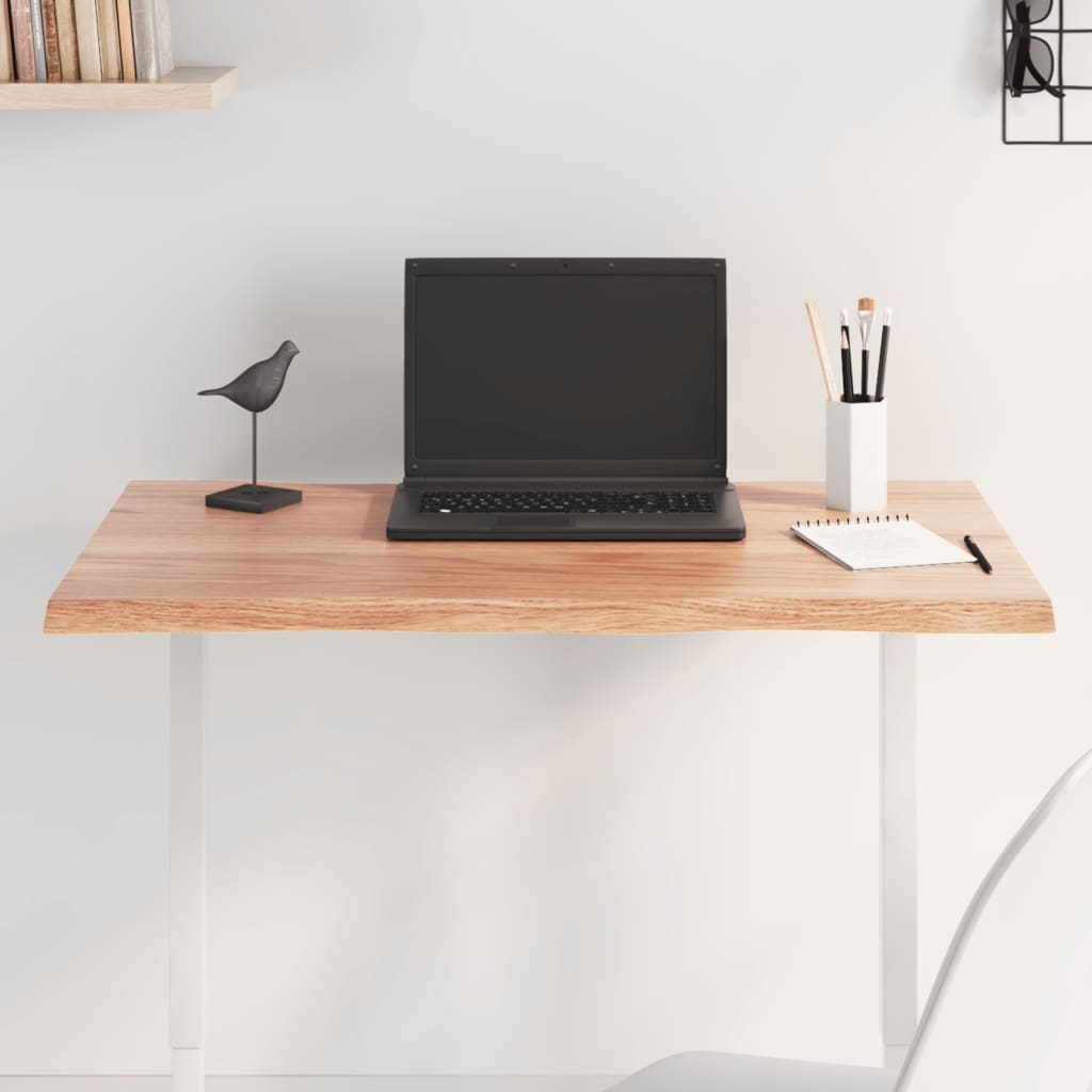 vidaXL Plateau de table 80x40x2 cm Chêne massif Traité Chant naturel