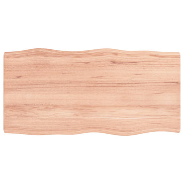 vidaXL Plateau de table 80x40x(2-4) cm Bois massif traité Bords naturels