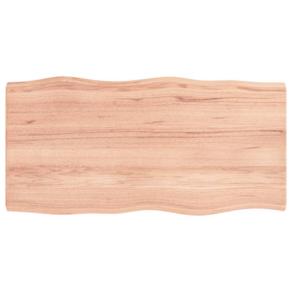 vidaXL Plateau de table 80x40x(2-4) cm Bois massif traité Bords naturels