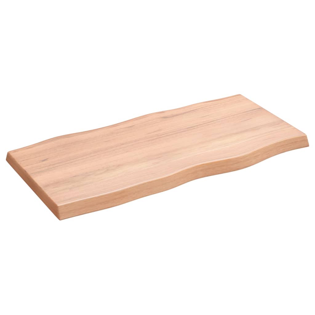 vidaXL Plateau de table 80x40x(2-4) cm Bois massif traité Bords naturels
