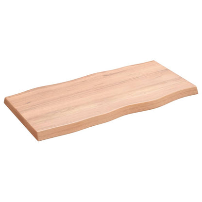 vidaXL Plateau de table 80x40x(2-4) cm Bois massif traité Bords naturels