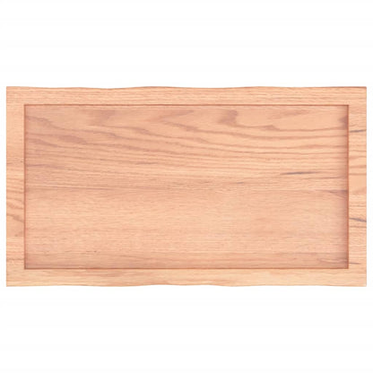 vidaXL Plateau de table 80x40x(2-4) cm Bois massif traité Bords naturels