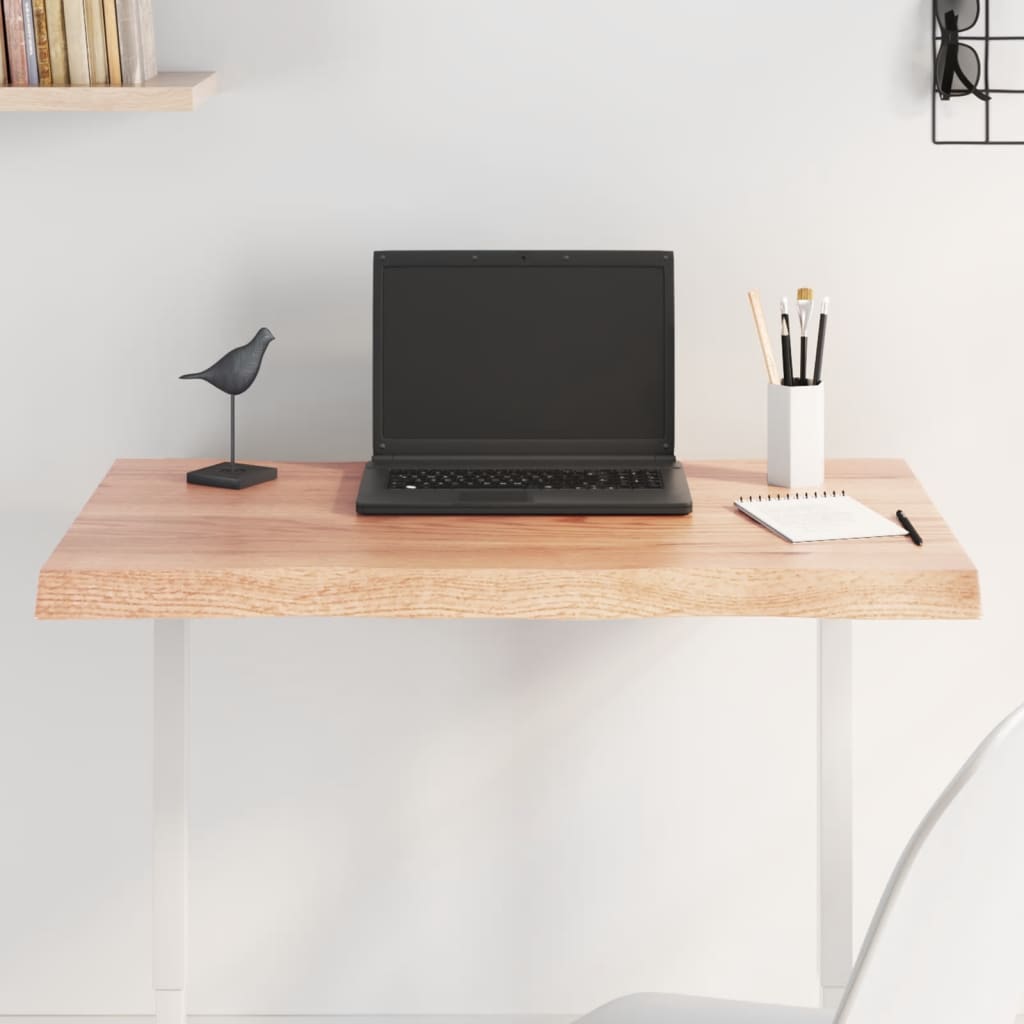 vidaXL Plateau de table 80x40x(2-4) cm Bois massif traité Bords naturels
